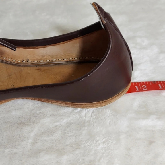 Men's Brown All Leather Handmade‎ Punjabi Jutti Shoes - Picture 14 of 15